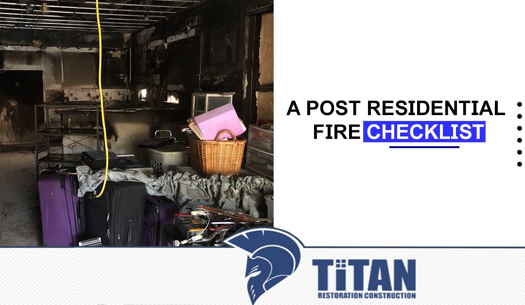 A Post Residential Fire Checklist