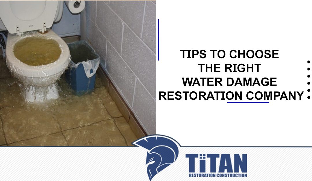Tips To Choose the Right Water Damage Restoration Company